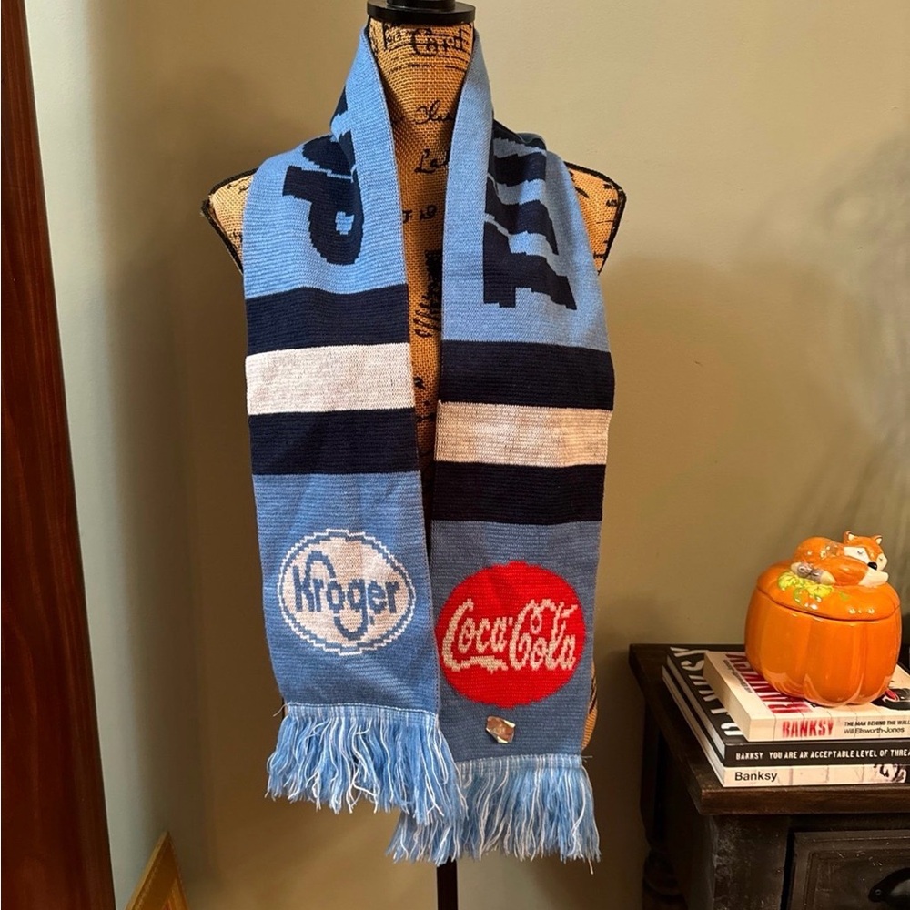 Blue Scarf with Kroger and Coca-Cola Logos